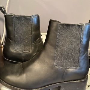Black ankle boots.  Great condition, wanting something new.